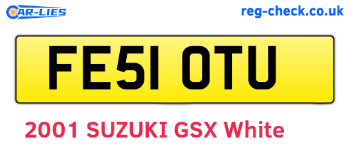 FE51OTU are the vehicle registration plates.