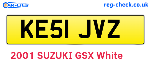 KE51JVZ are the vehicle registration plates.