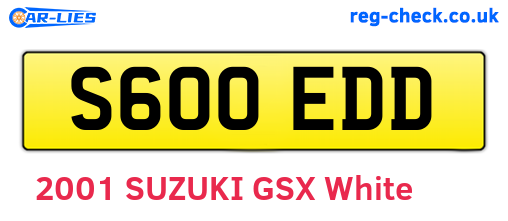 S600EDD are the vehicle registration plates.