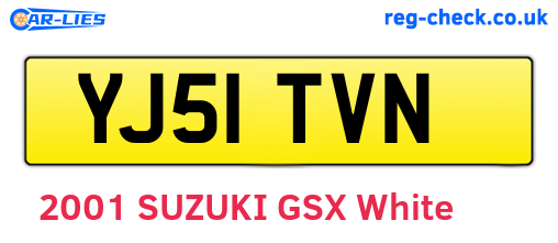 YJ51TVN are the vehicle registration plates.