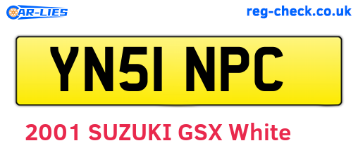 YN51NPC are the vehicle registration plates.
