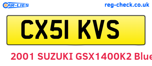 CX51KVS are the vehicle registration plates.