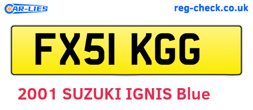 FX51KGG are the vehicle registration plates.