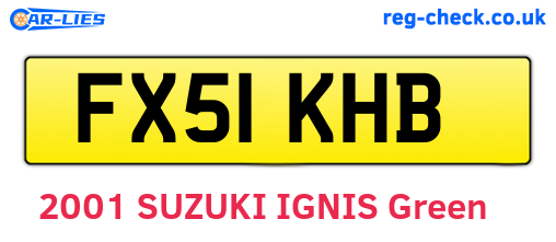 FX51KHB are the vehicle registration plates.