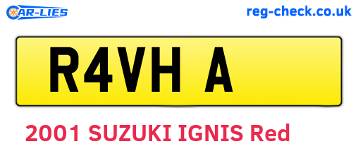 R4VHA are the vehicle registration plates.