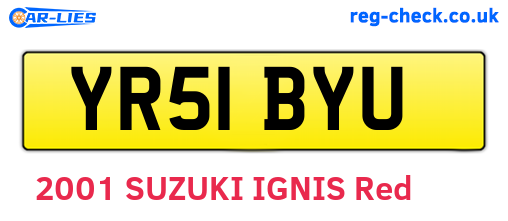 YR51BYU are the vehicle registration plates.
