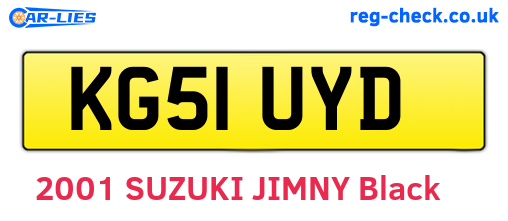 KG51UYD are the vehicle registration plates.