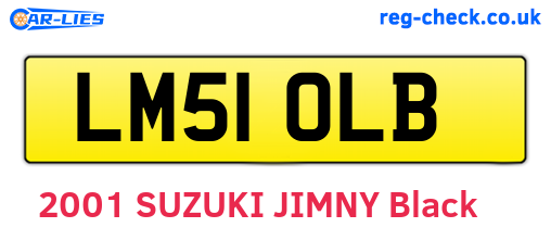 LM51OLB are the vehicle registration plates.