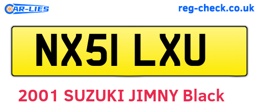 NX51LXU are the vehicle registration plates.