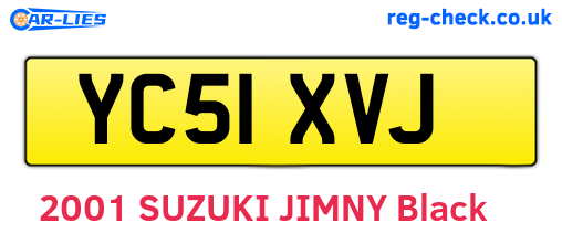 YC51XVJ are the vehicle registration plates.