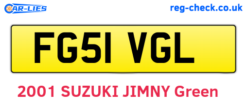 FG51VGL are the vehicle registration plates.