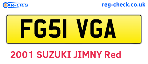 FG51VGA are the vehicle registration plates.