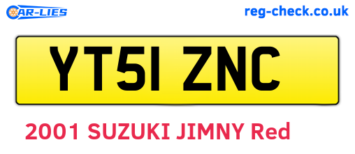 YT51ZNC are the vehicle registration plates.