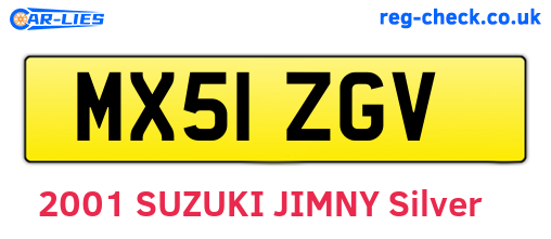 MX51ZGV are the vehicle registration plates.