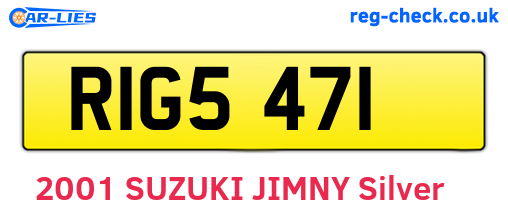 RIG5471 are the vehicle registration plates.