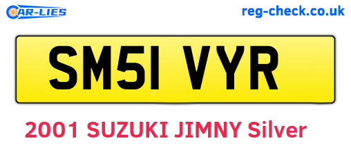 SM51VYR are the vehicle registration plates.