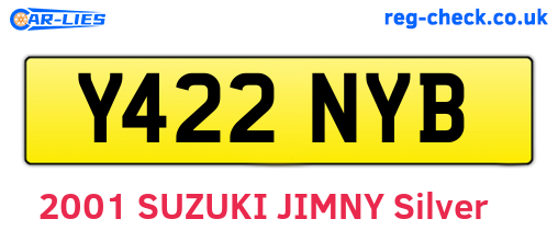 Y422NYB are the vehicle registration plates.