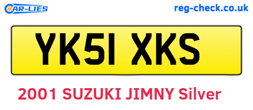 YK51XKS are the vehicle registration plates.