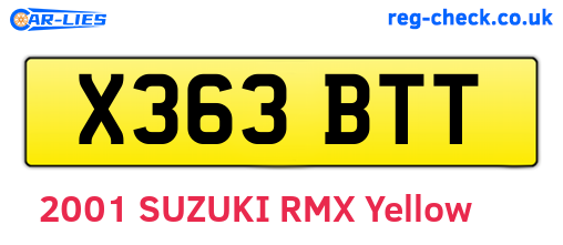 X363BTT are the vehicle registration plates.