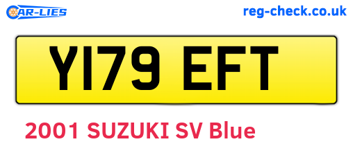 Y179EFT are the vehicle registration plates.