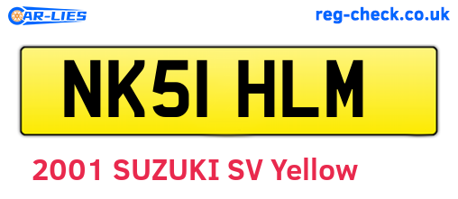 NK51HLM are the vehicle registration plates.