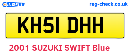 KH51DHH are the vehicle registration plates.