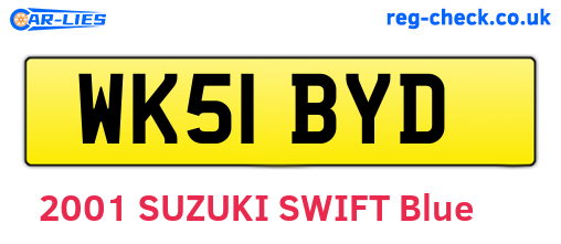 WK51BYD are the vehicle registration plates.