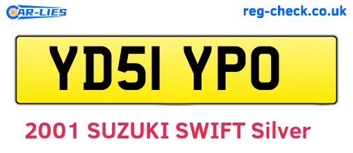 YD51YPO are the vehicle registration plates.