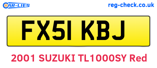 FX51KBJ are the vehicle registration plates.