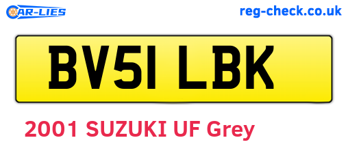 BV51LBK are the vehicle registration plates.