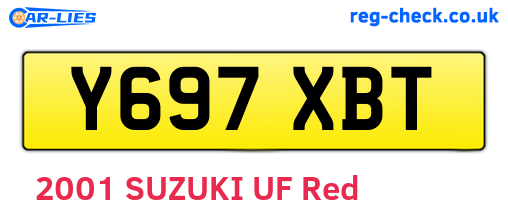 Y697XBT are the vehicle registration plates.