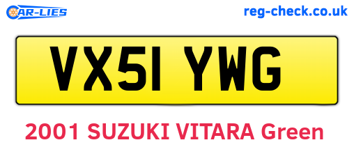 VX51YWG are the vehicle registration plates.