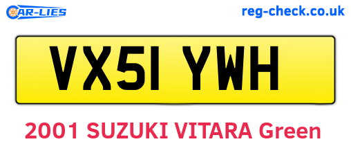 VX51YWH are the vehicle registration plates.
