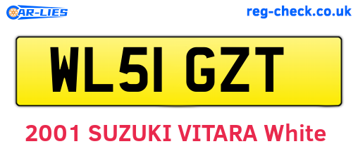 WL51GZT are the vehicle registration plates.