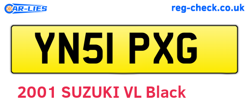 YN51PXG are the vehicle registration plates.