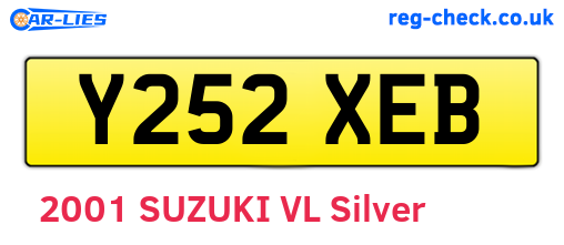 Y252XEB are the vehicle registration plates.