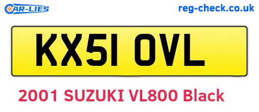 KX51OVL are the vehicle registration plates.