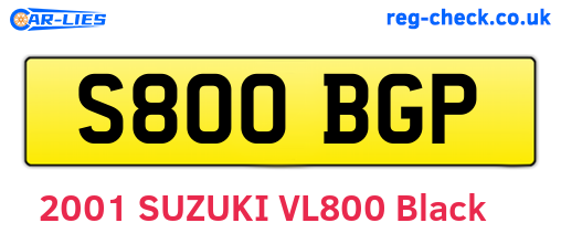 S800BGP are the vehicle registration plates.