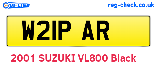 W21PAR are the vehicle registration plates.