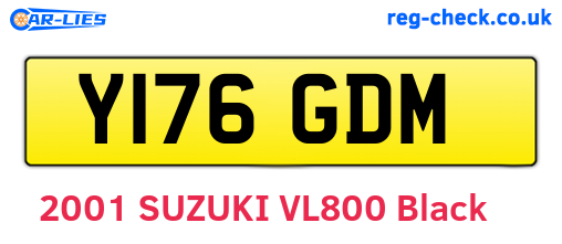Y176GDM are the vehicle registration plates.