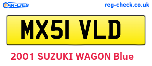 MX51VLD are the vehicle registration plates.