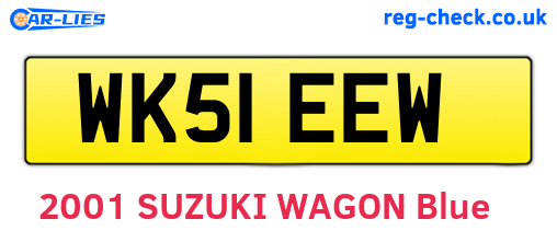 WK51EEW are the vehicle registration plates.