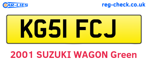 KG51FCJ are the vehicle registration plates.