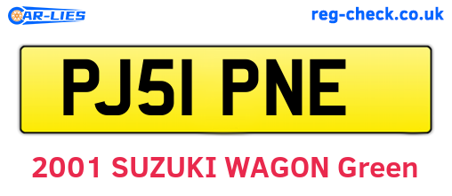 PJ51PNE are the vehicle registration plates.