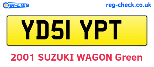 YD51YPT are the vehicle registration plates.