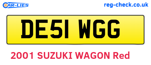 DE51WGG are the vehicle registration plates.
