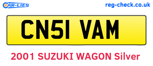 CN51VAM are the vehicle registration plates.