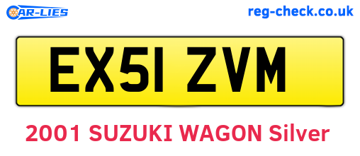 EX51ZVM are the vehicle registration plates.