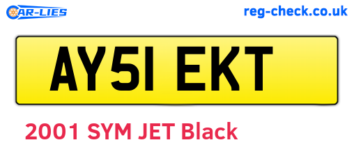 AY51EKT are the vehicle registration plates.