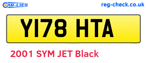 Y178HTA are the vehicle registration plates.